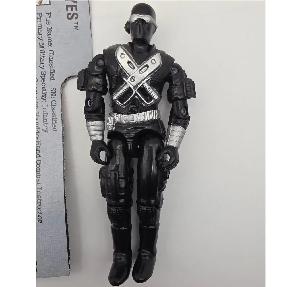 G.I. Joe Snake Eyes Figure 3.75in Black Fair 1989 Version 3 Commando